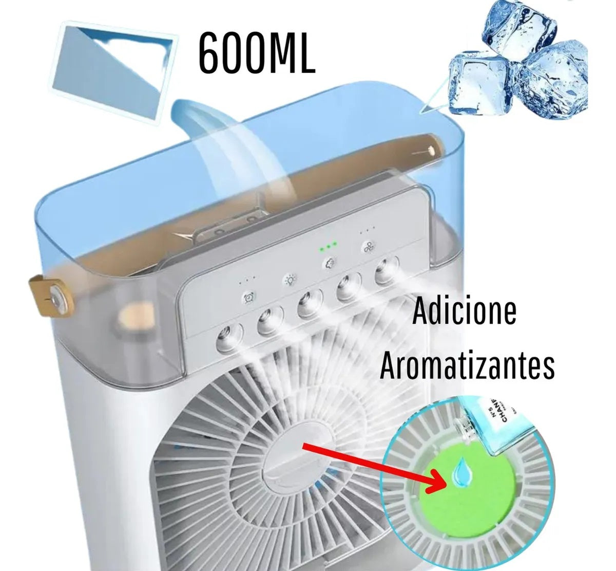 Mini Ventilador Climatizador De Mesa