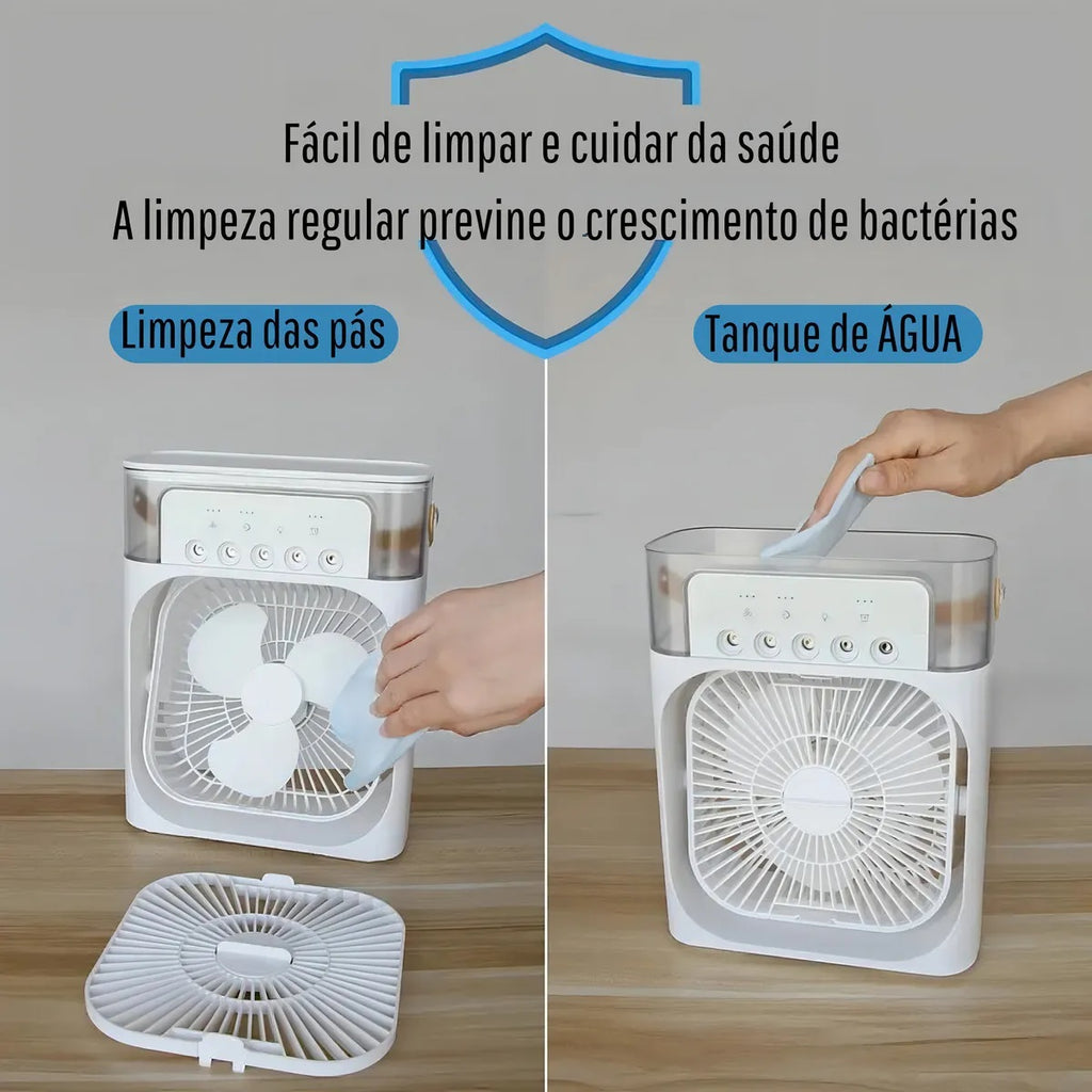 Mini Ventilador Climatizador De Mesa
