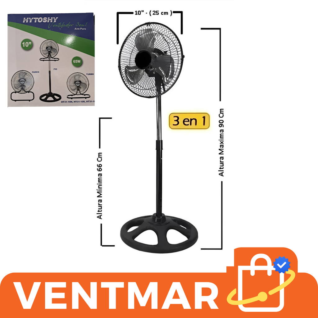 Ventilador de Pie Triple Función