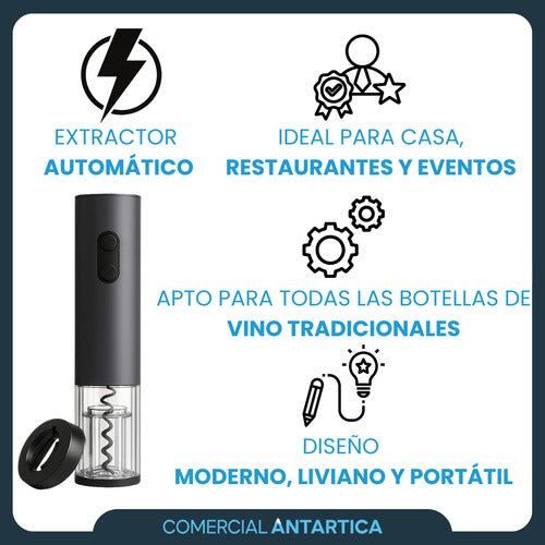 Set Vino Premium Sacacorchos Eléctrico