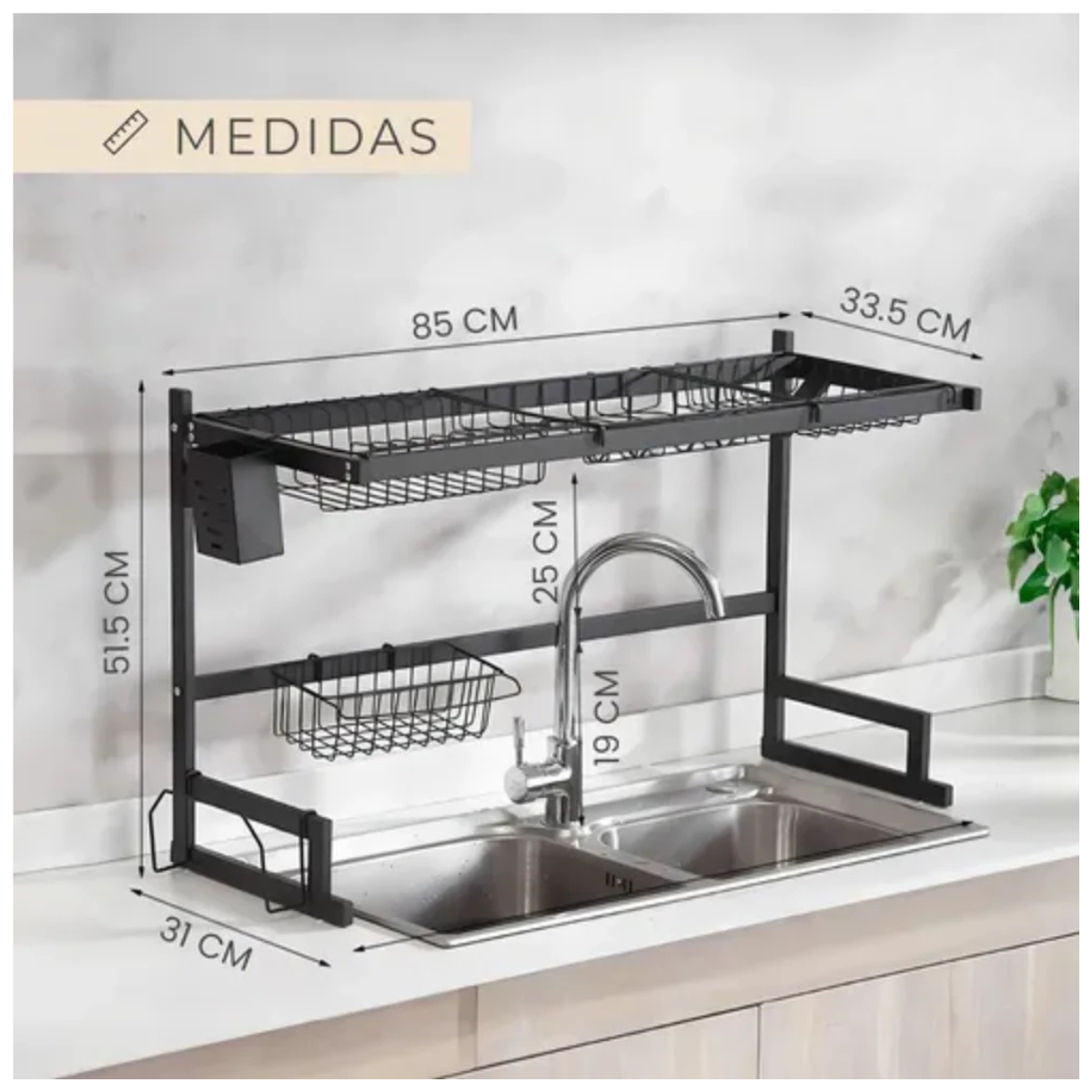 Escurridor de Platos sobre el Fregadero