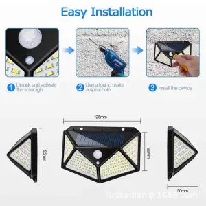 Luz Lampara Panel Solar Led Sensor