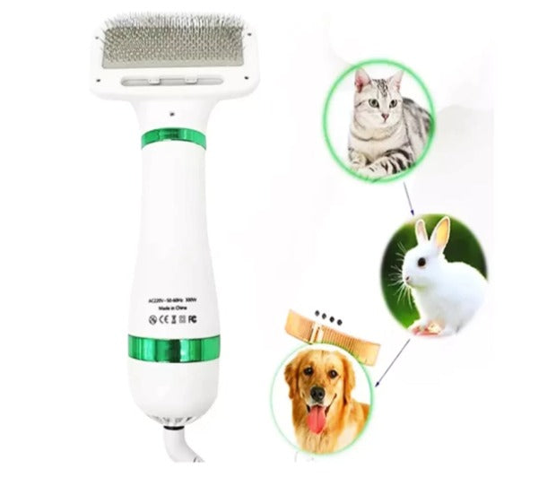 Peine Cepillo Secador 2en1 mascotas